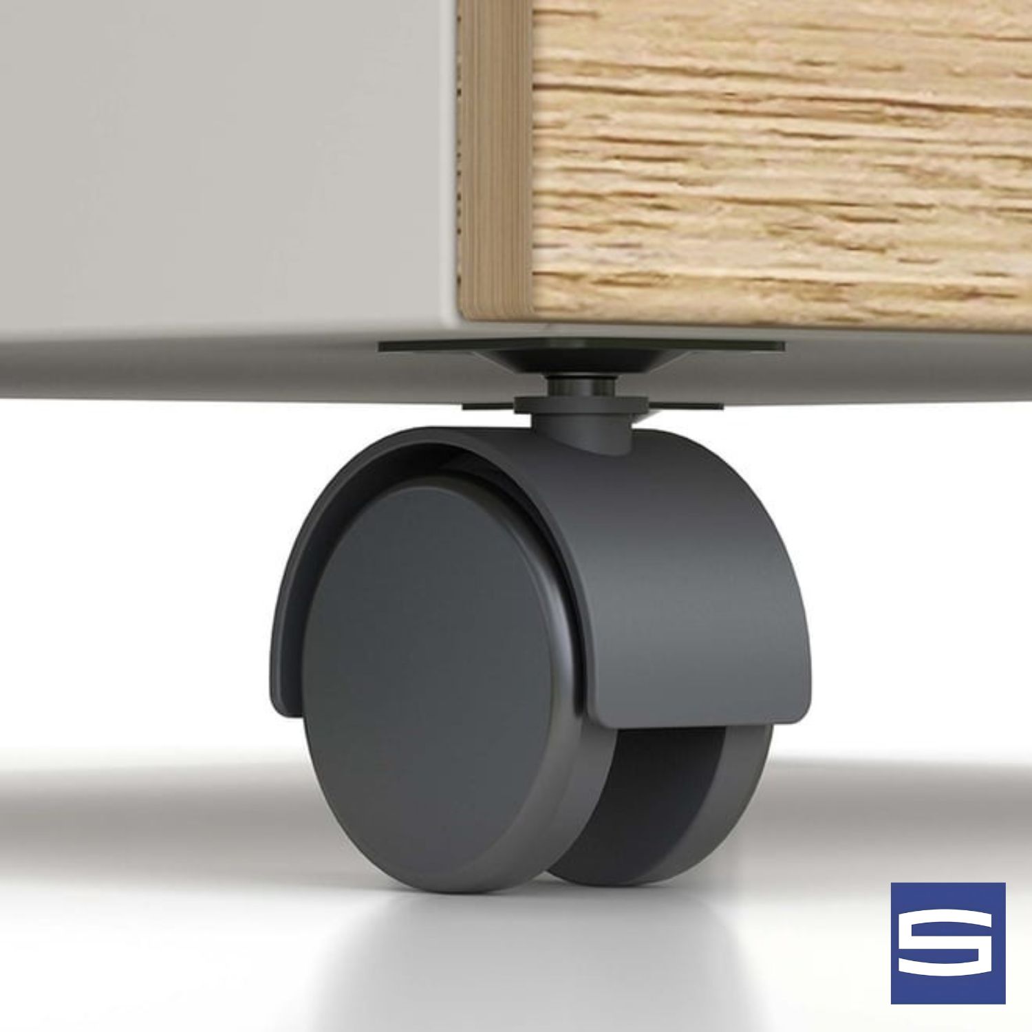 White and Oak Filing Cabinet - Image 2