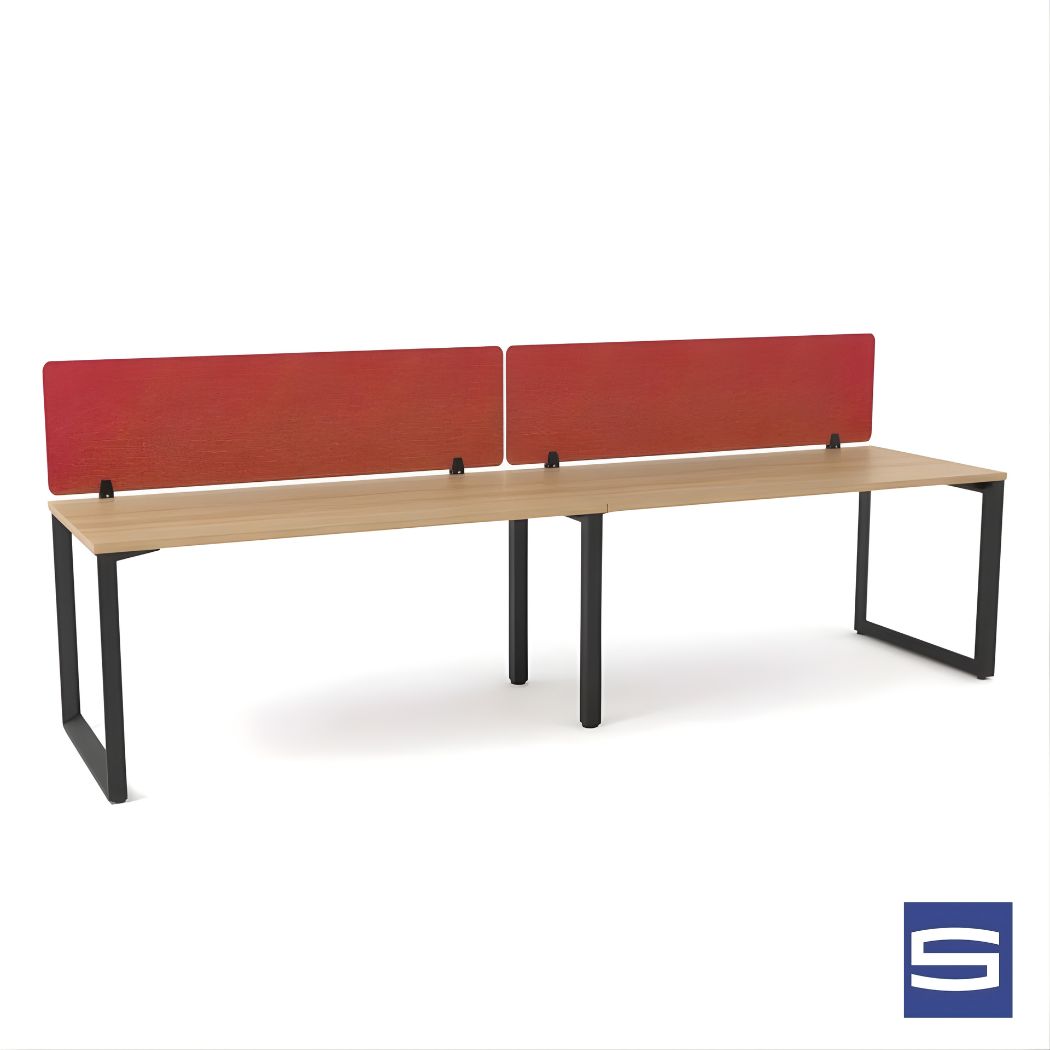 Mizo Workstations - (Loop Legs) 2-User Single-Sided Desk - Image 2