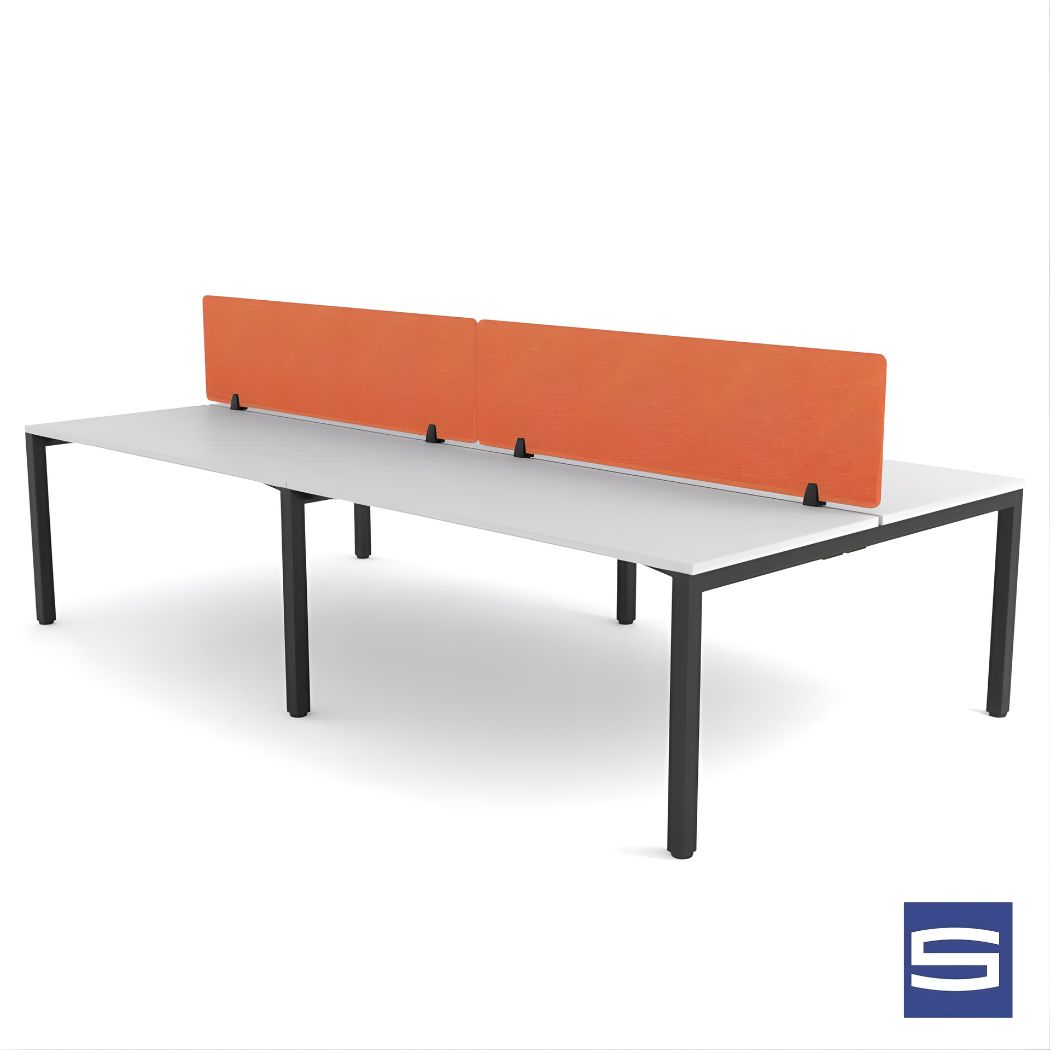 Venzo Workstation - 4-User Double-Sided Desk - Image 2