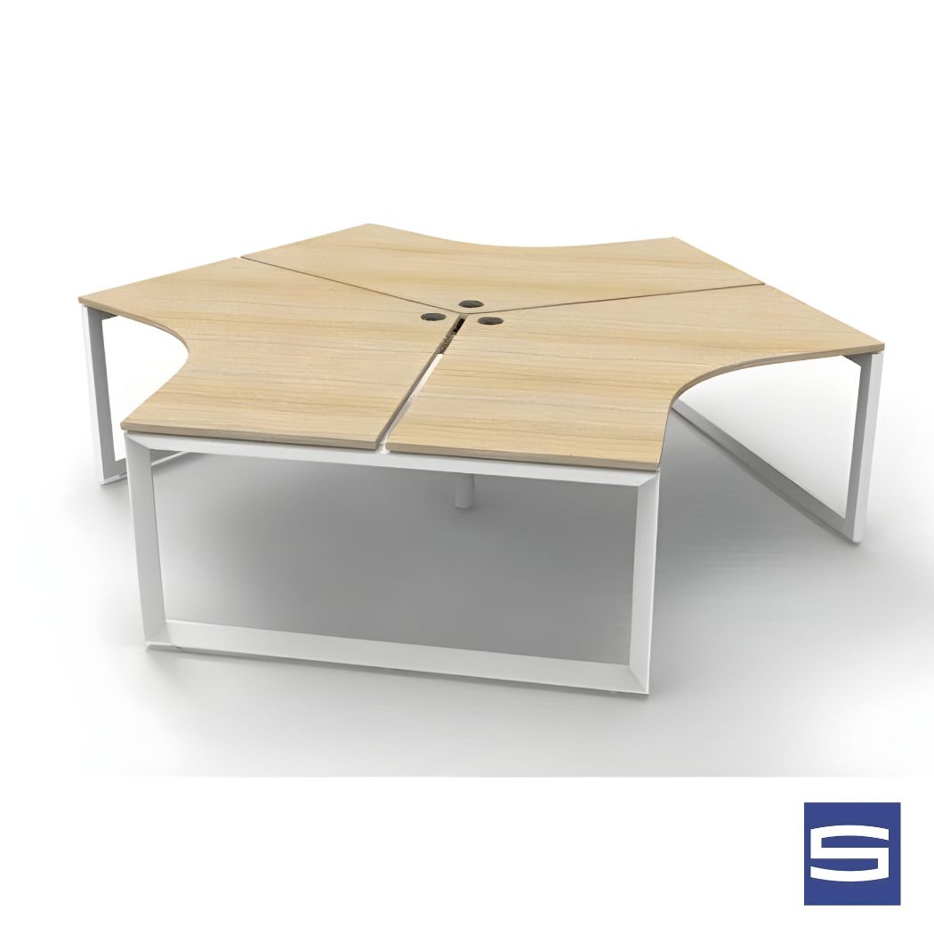 Venzo Workstation - 3 person Workstation - Image 4