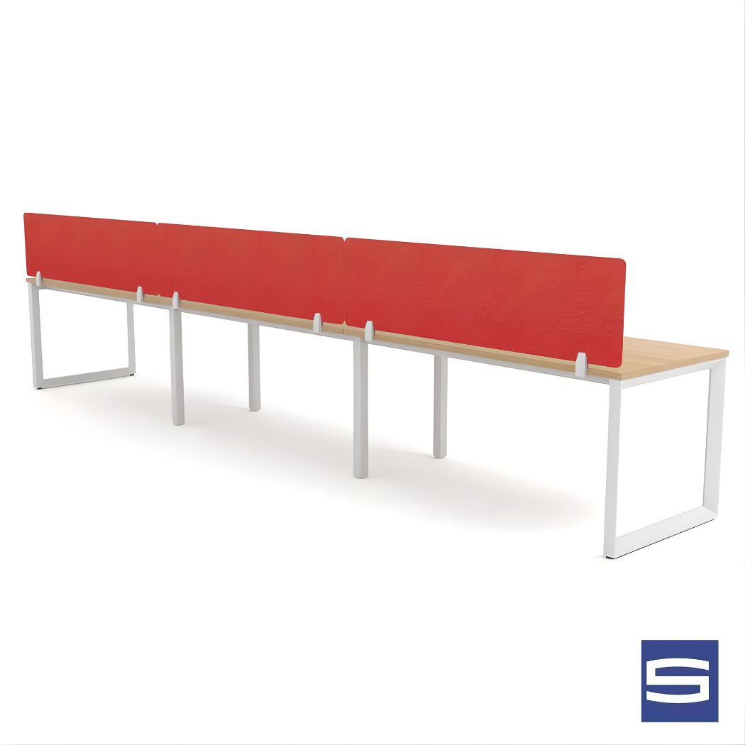 Vezo Workstation - 3-User Single-Sided Desk - Image 4