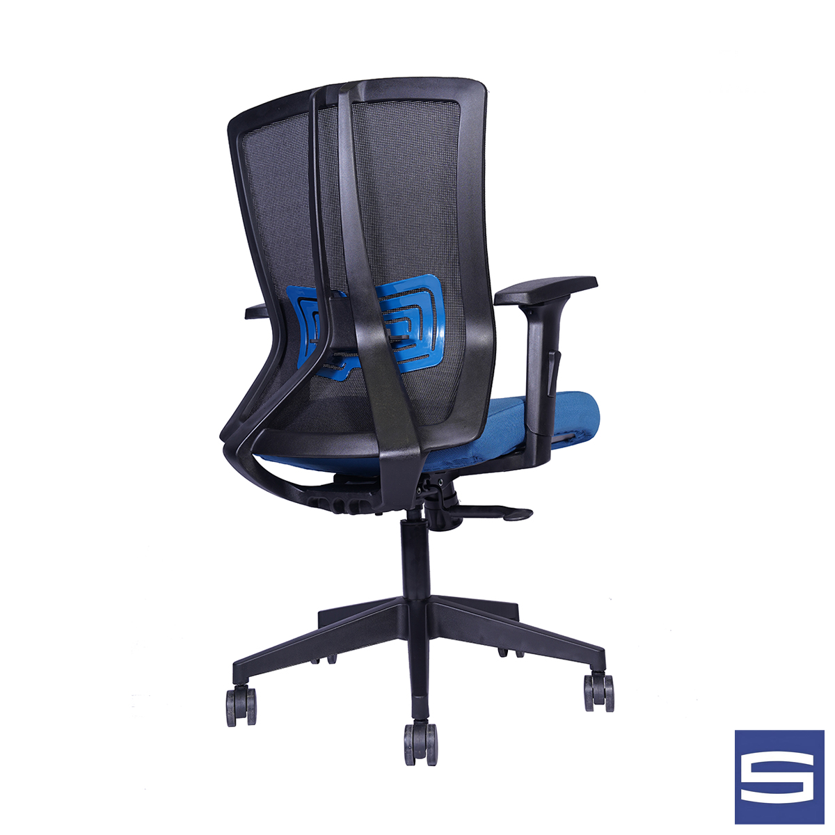 Serena Mid Back Chair-Blue - Image 3